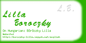 lilla boroczky business card